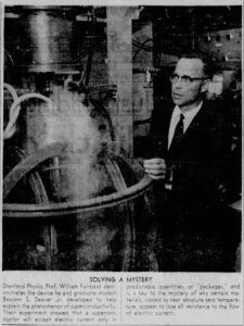 Bascom Deaver Jr Stanford Superconductor Device August 5 1961 Peninsula Times Tribune