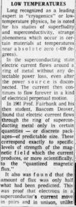 Bascom Deaver Low Temperatures Peninsula Times Tribune Dec 21 1964