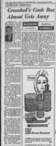 Bob Harrell Harlan Duncan Grandads Cash Box Almost Gets Away Ajc Dec 25 1969