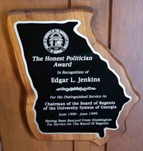 Ed Jenkins Award Showing Board Of Regents