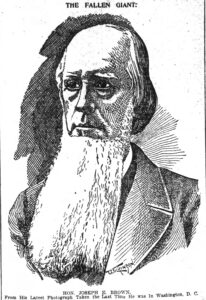 Joseph Emerson Brown Senate Last Picture Ajc Dec 1 1894