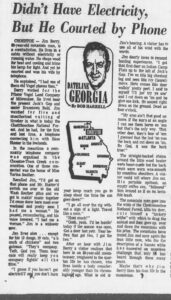 Choestoe Story Didnt Have Electricity But He Courted By Phone Ajc Oct 8 1974