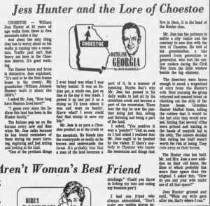Choestoe Story Hunter England Home Jess Hunter And The Lore Of Choestoe Ajc Aug 2 1977 1