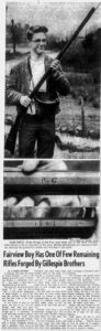 Fairview Boy Has One Of A Few Remaining Rifes Forged By Gillespie Brothers Ashevilletimesjan281957