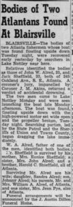 Lake Nottely Bodies Of Two Atlantans Found At Blairsville Ajc May 28 1949