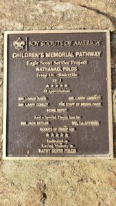 Meeks Park Childrens Memorial Park Plaque