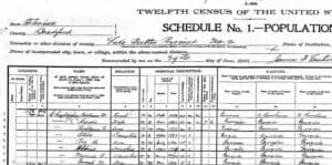 Roy Chapman National Census Showing Birthplace Georgia