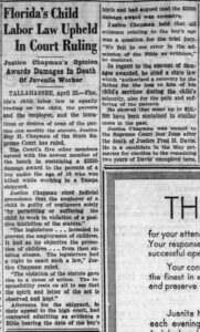 Roy Chapman Floridas Child Labor Law Upheld In Court Ruling Fort Lauderdale News Apr 25 1938
