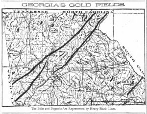 Georgia Gold Fields Map Jul 11 1897 Ajc 1