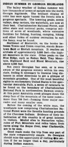Indian Summer In Georgia Highlands Ajc Oct 14 1938