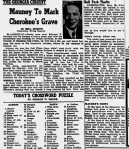 Mauney To Mark Cherokees Graves