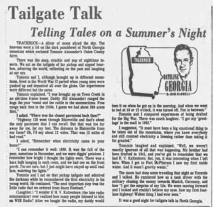 Trackrock Tailgate Talk Telling Tales On A Summers Night AJC Jul 29 1977