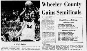 Union County Vs Wheeler County Macon Telegraph Mar 14 1973