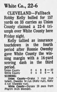 Union County Vs White County AJC Sep 11 1976