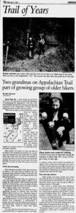 WalasiYi Two Grandmas On Appalachian Trail Part Of Growing Group Of Older Hikers AJC Apr 17 1992