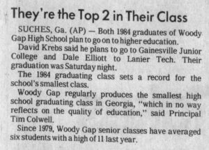 Woody Gap Theyre The Top 2 In Their Class Columbus Ledger May 27 1984 (1)
