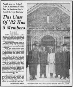 Woody Gap This Class Of 82 Has 5 Members AJC May 29 1982