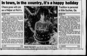 Woody Gap Tradition Is Personal In Little Suches GA AJC Dec 25 1984