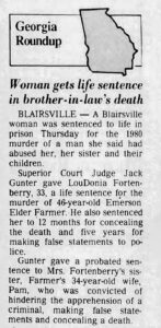 Emerson Elder Farmer Woman Gets Life Sentence In Brotherinlaws Death Ledgerenquirer Jun 30 1989 1