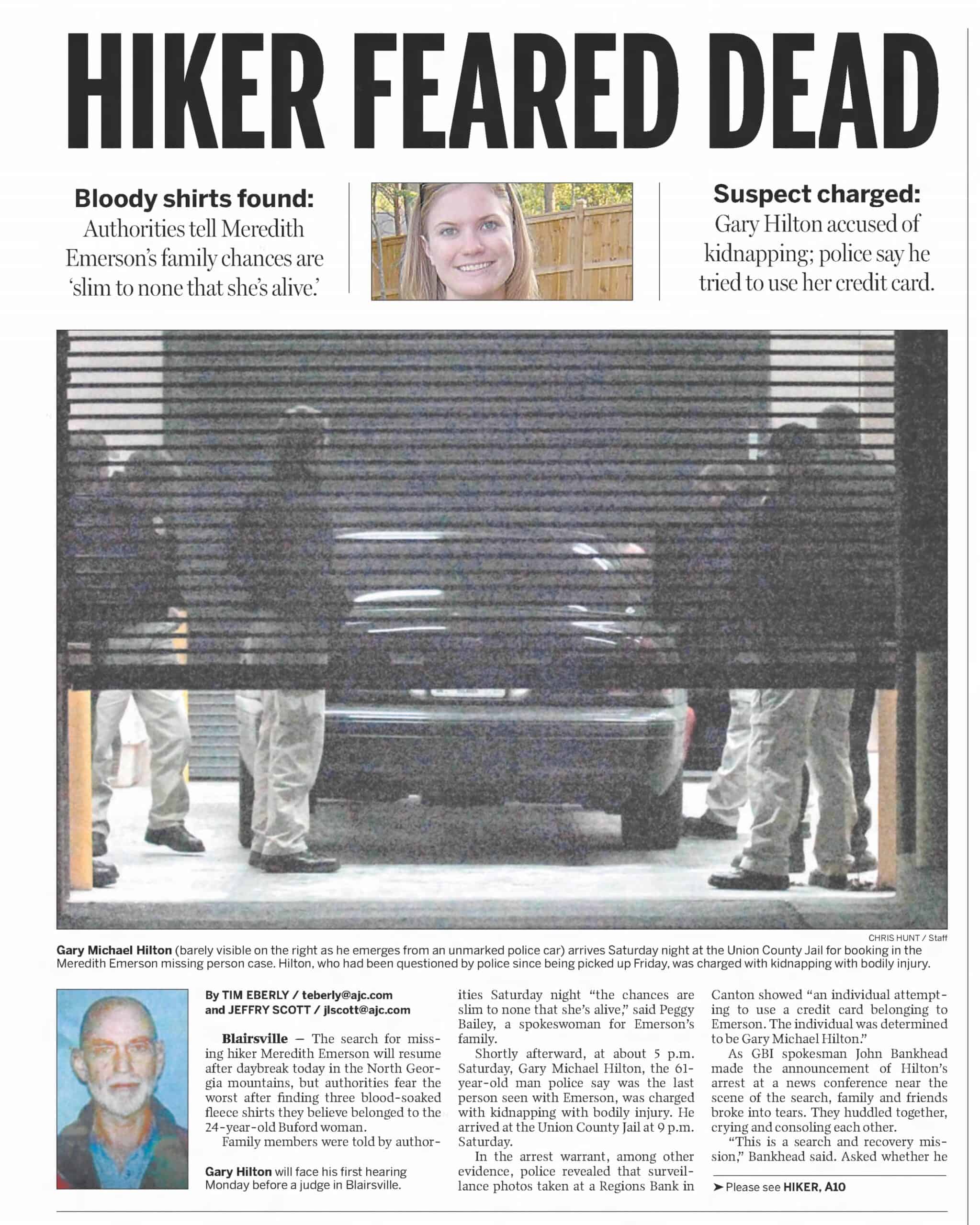 Blairsville Crime Meredith Emerson Hiker Feared Dead AJC Jan 6 2008 (1)