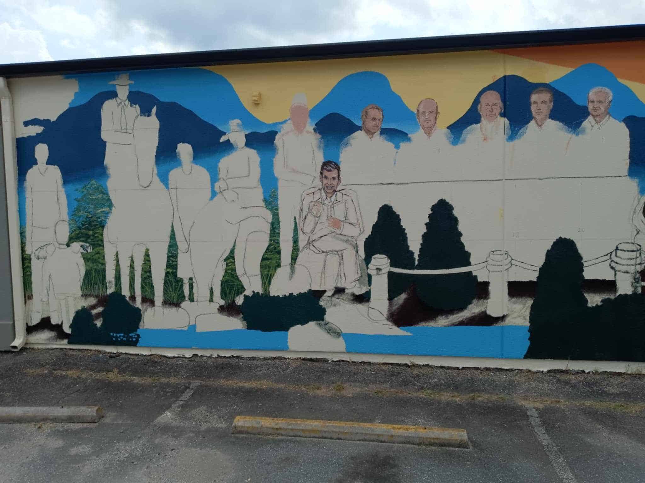 Union County Legends Mural Right Side First Strokes Of Paint