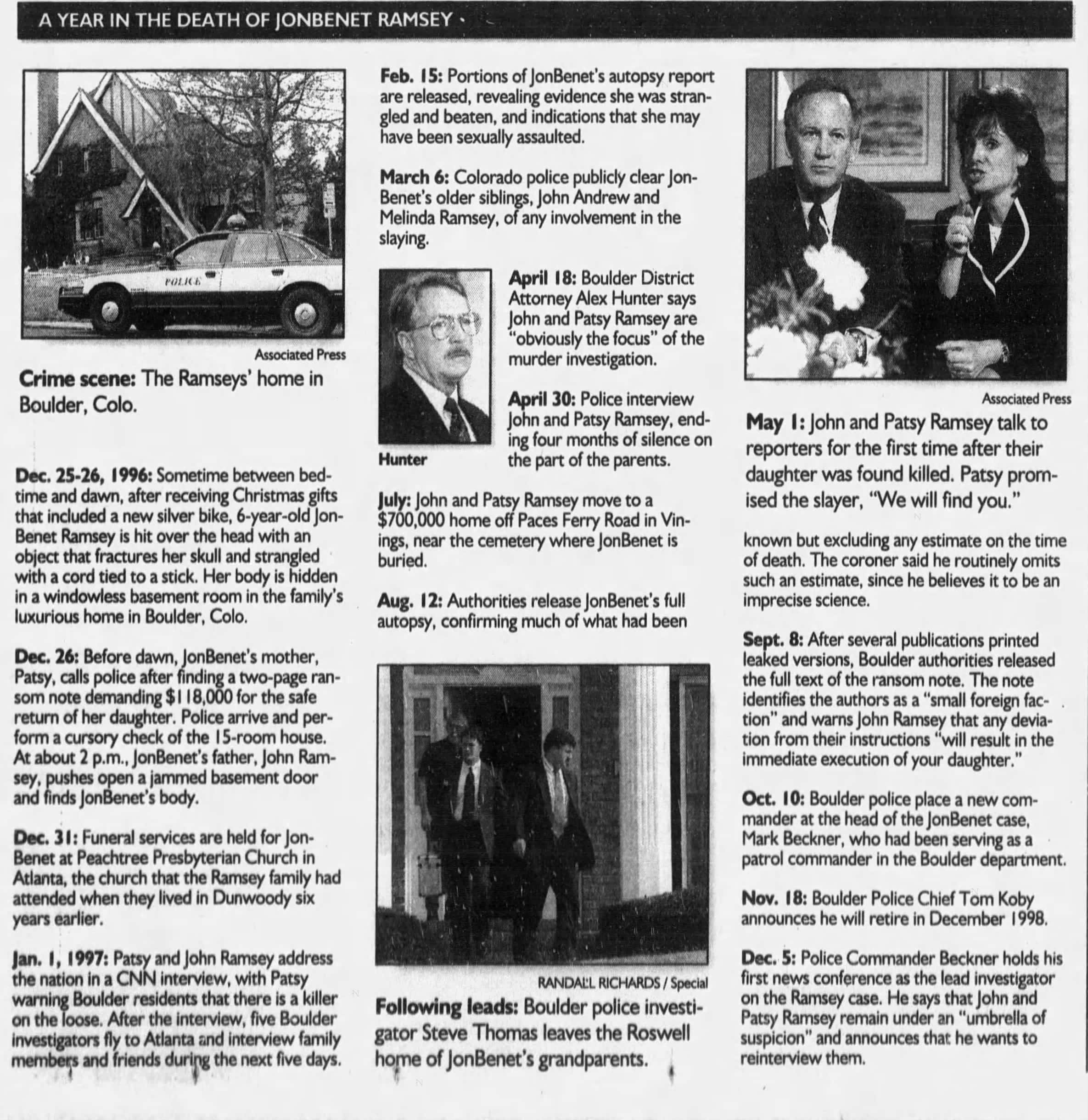A Year In The Death Of Jonbenet Ramsey AJC Dec 21 1997