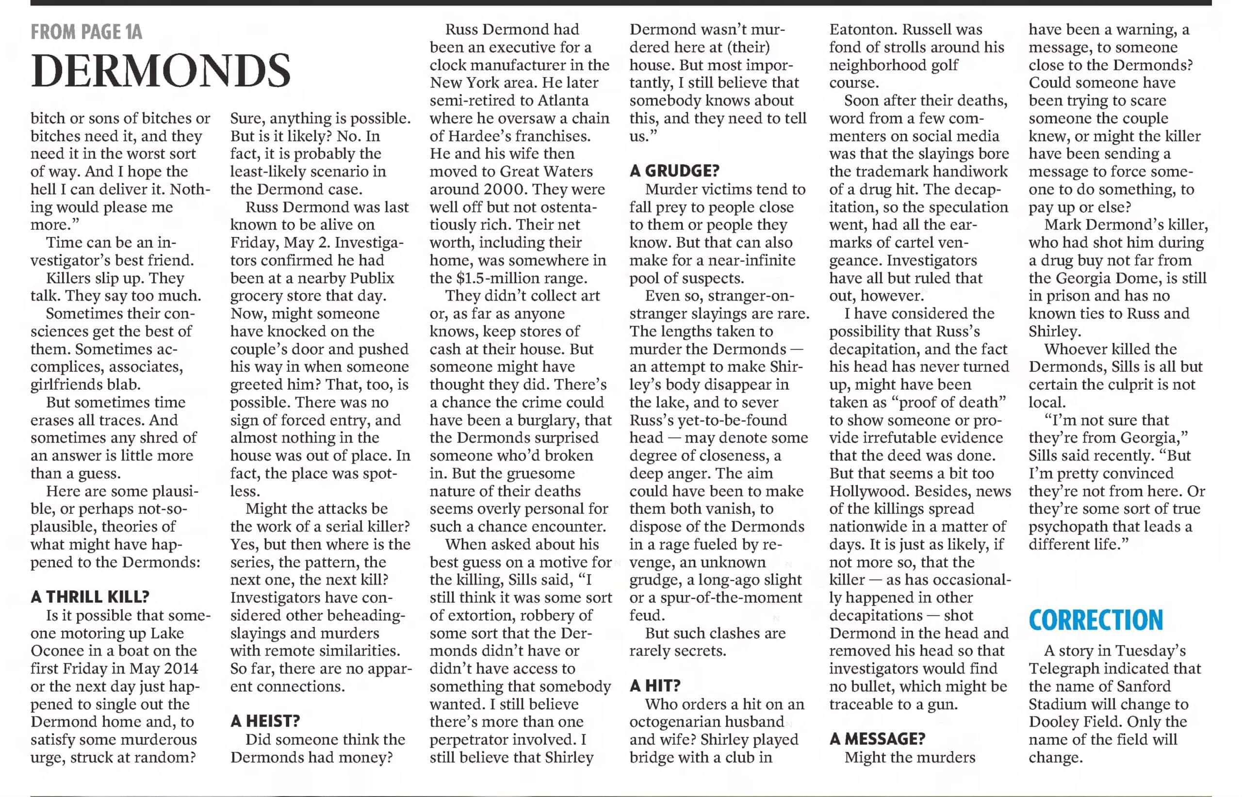 Dermonds Murder 5 Years Later Part 2 Macon Telegraph May 4 2019
