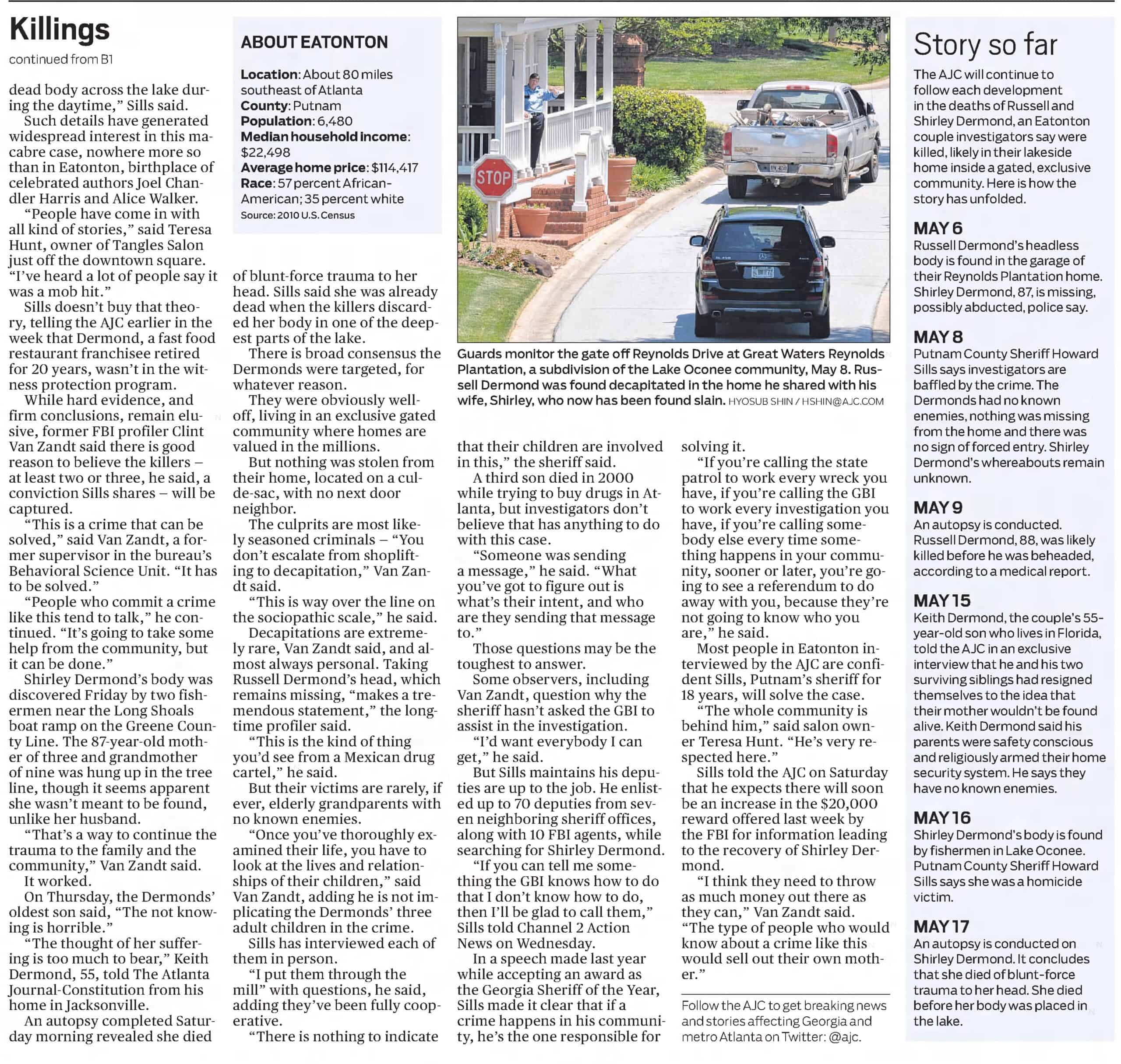 Dermonds Murder Killings A Crime That Can Be Solved Part 2 AJC May 18 2014