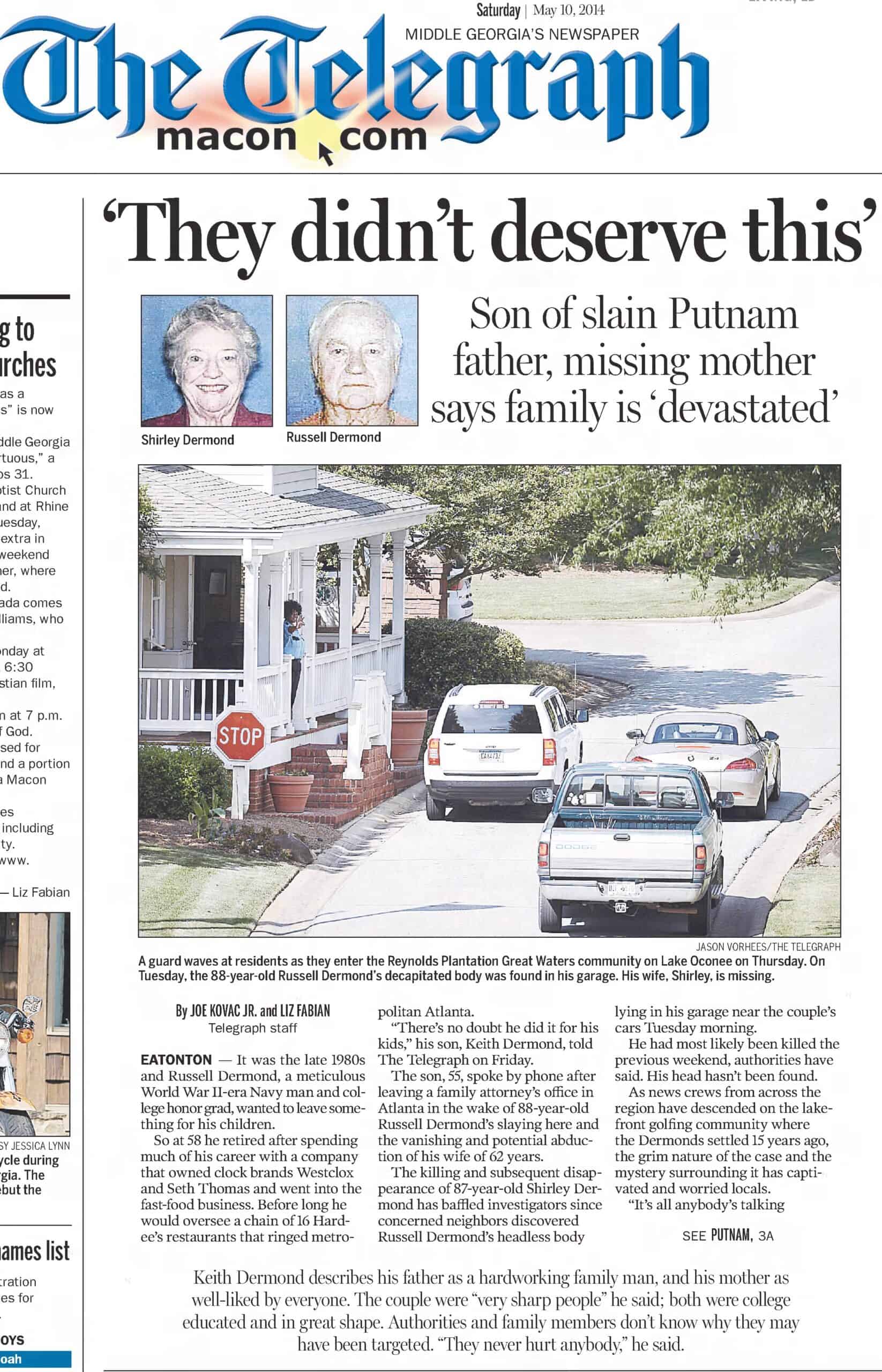 Dermonds Murder Part 1 Macon Telegraph May 10 2014