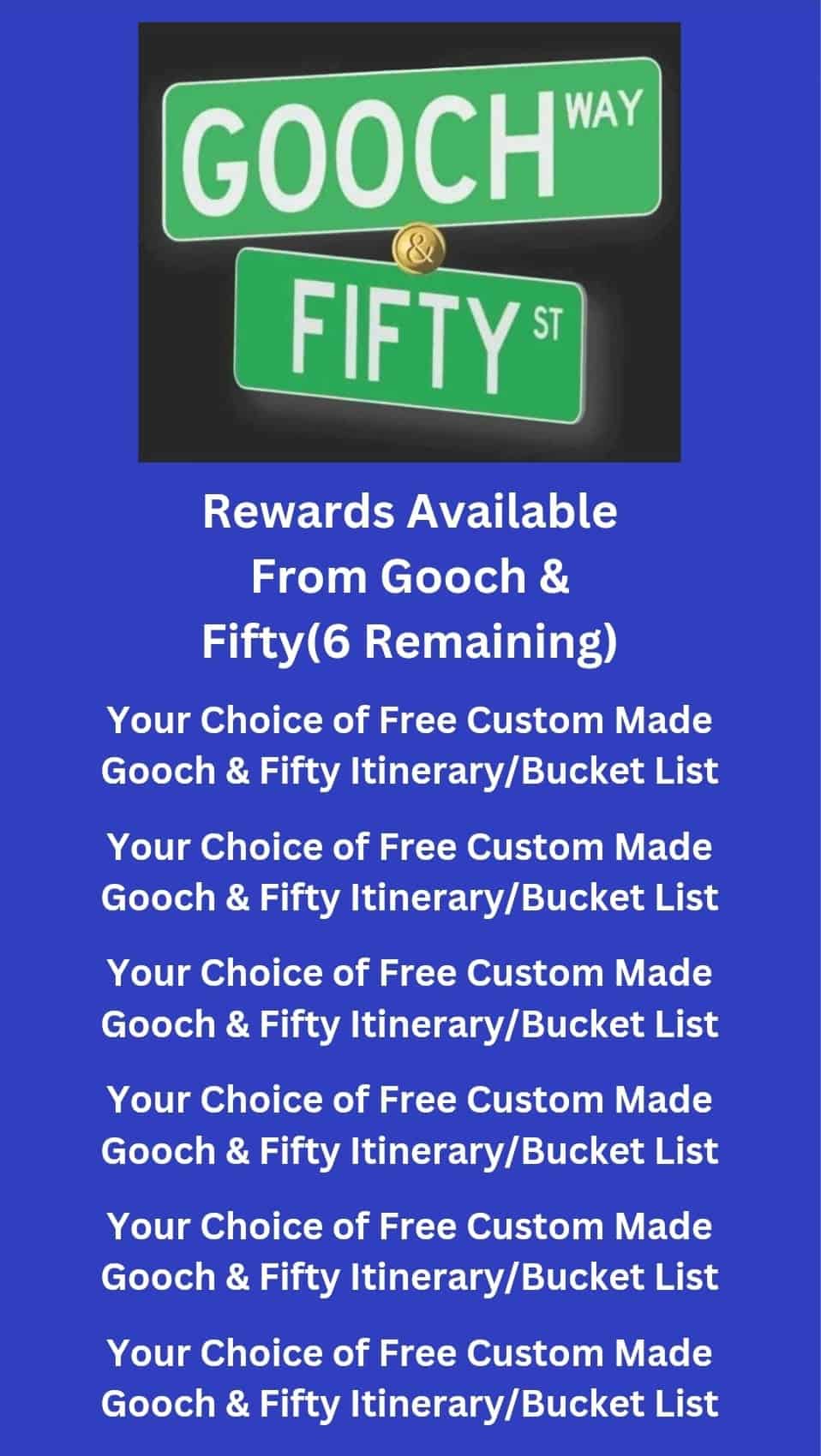 Gooch & Fifty Trivia & Rewards HalfPoint Standings Gooch & Fifty