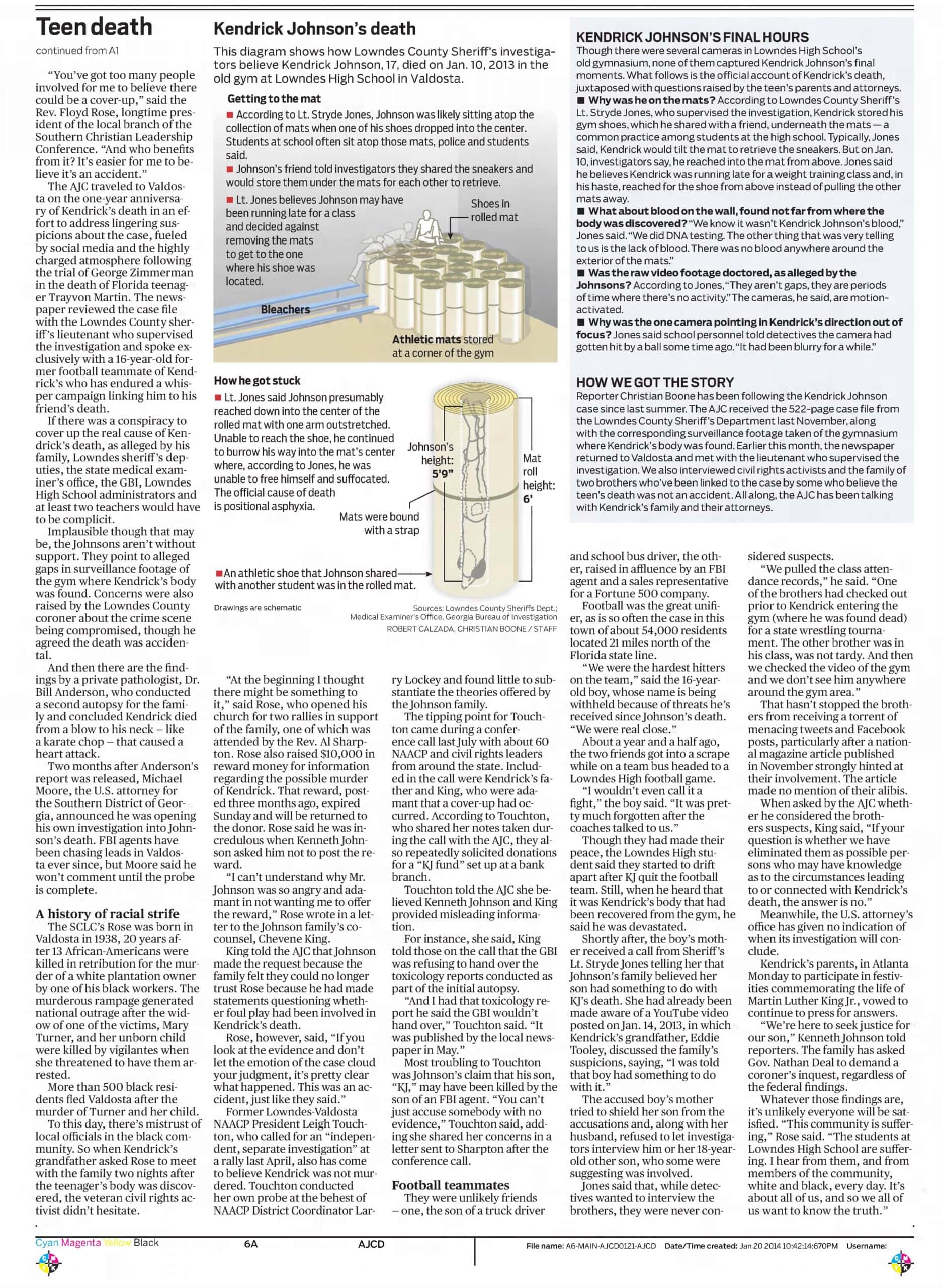 Kendrick Johnson Views Evolve In Probe Over Teenagers Death Part 2 AJC Jan 21 2014
