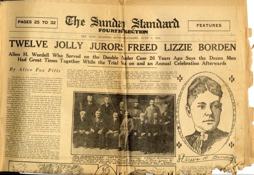 Lizzie Borden Newspaper Article