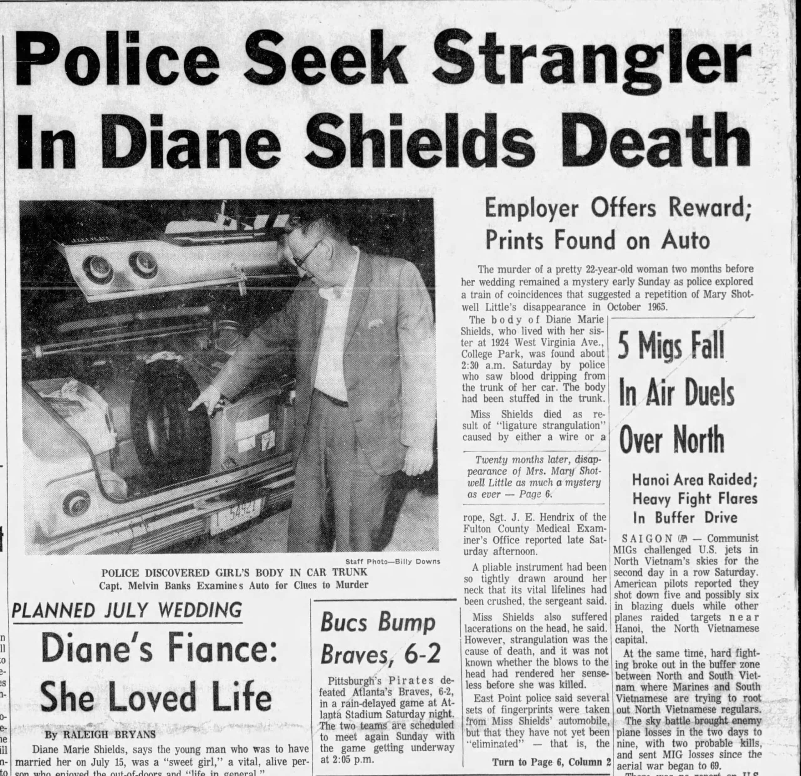 Police Seek Strangler In Diane Shields Death May 21 1967 AJC