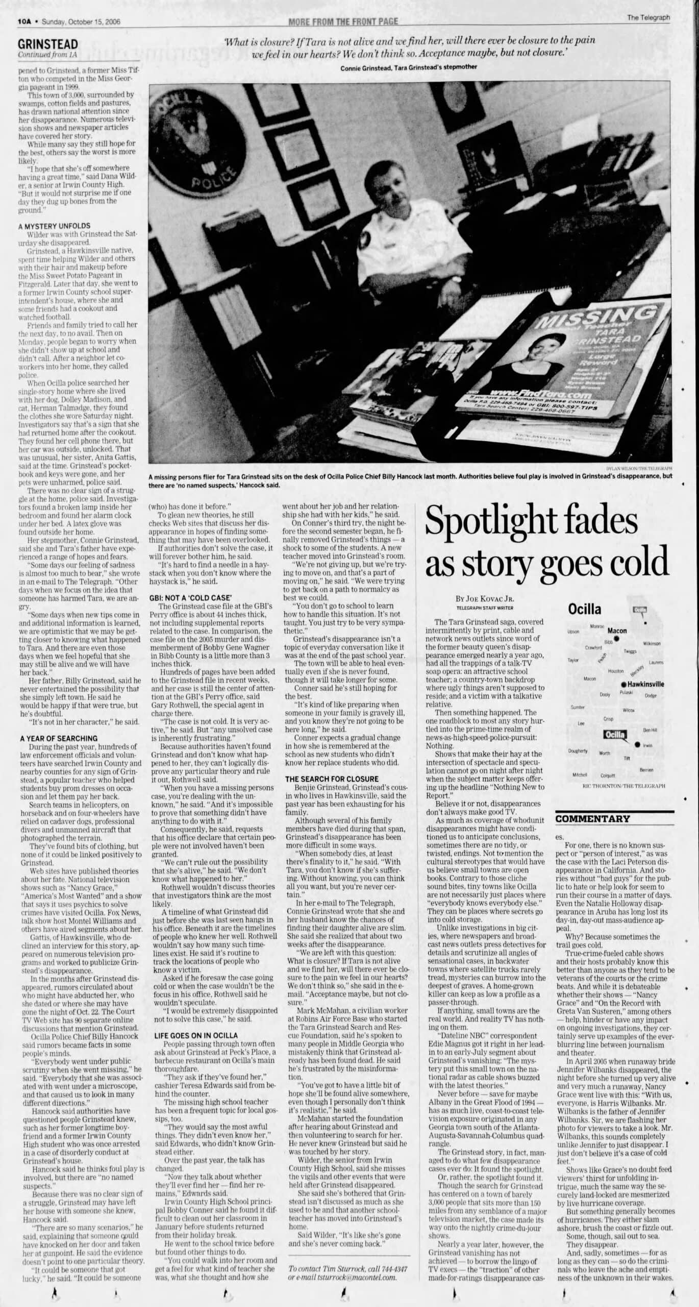 Tara Grinstead Taras Story Part 2 Macon Telegraph Oct 15 2006