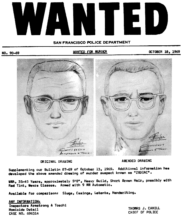 Zodiac Killer Sketches