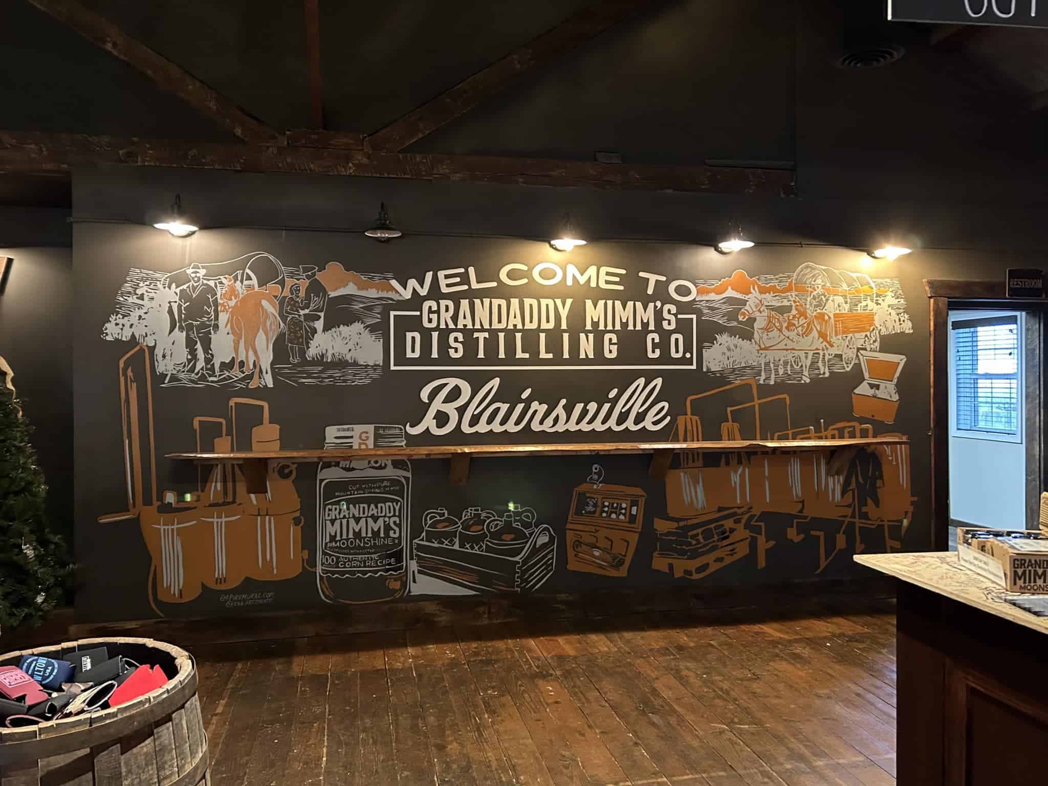 Grandaddy Mimms Distilling Company Mural Sign FB Page