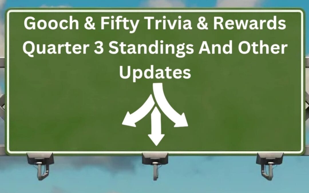Gooch and Trivia & Rewards Quarter 3 Standings