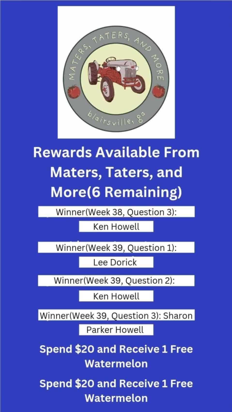 Maters Taters And More Rewards Left Quarter 4